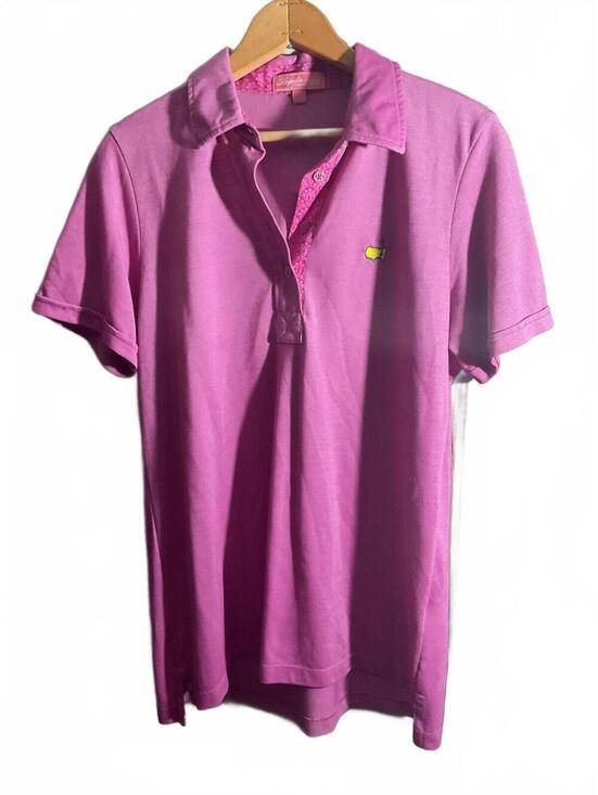 Magnolia Lane Tops - Magnolia Lane Orchid Masters Golf Short Sleeve Polo Shirt/ Large
